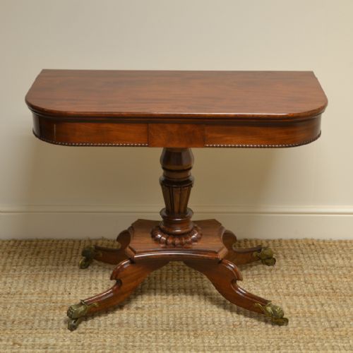 Fine Quality Regency Mahogany Antique Tea Table