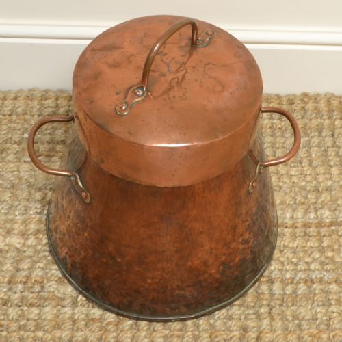 fig 1. Unusual 19th Century Arts & Crafts Copper Antique Coal Bucket
