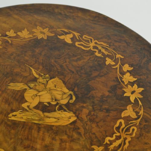 fig 1. Fine Quality Victorian Figured Walnut Antique Work Box