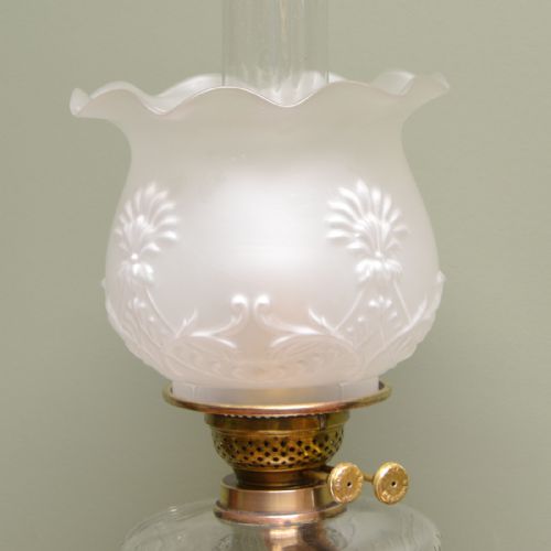 fig 2. Spectacular 19th Century Brass Antique Oil Lamp