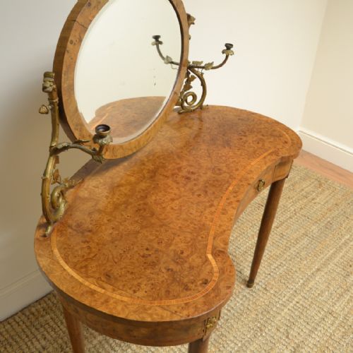 fig 3. Unusual Edwardian Burr Maple Antique Dressing Table