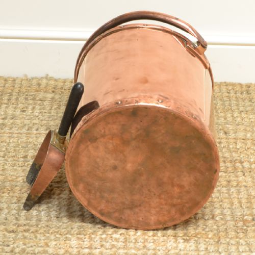 fig 1. Spectacular 19th Century Victorian Arts & Crafts Antique Copper Coal Bucket