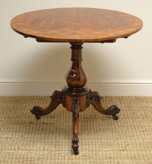 fig 1. Spectacular Victorian Rosewood Antique Circular Table