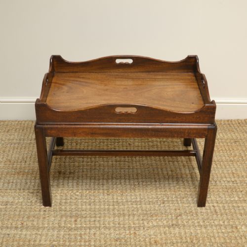 Georgian Mahogany Tray Top Antique Coffee Table