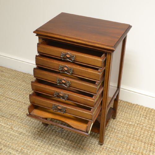 fig 1. Edwardian Walnut Antique Music Cabinet