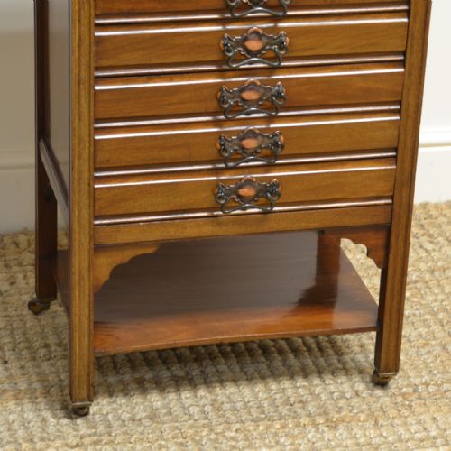 fig 2. Edwardian Walnut Antique Music Cabinet