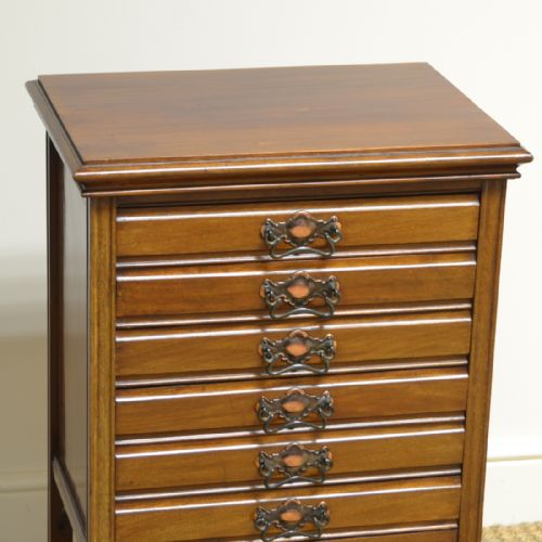 fig 3. Edwardian Walnut Antique Music Cabinet