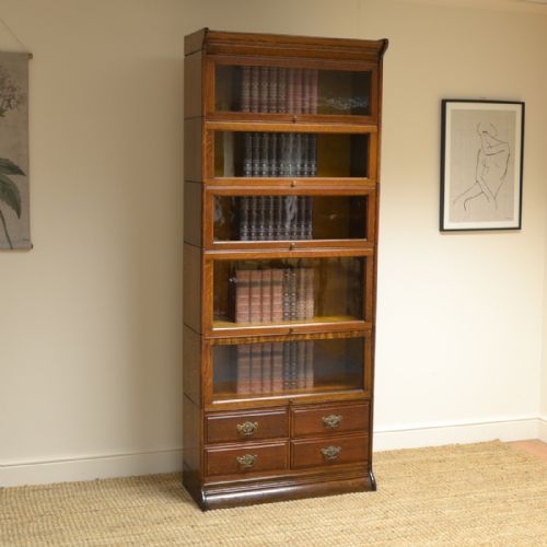Huge Oak Antique Stacking Barristers Bookcase