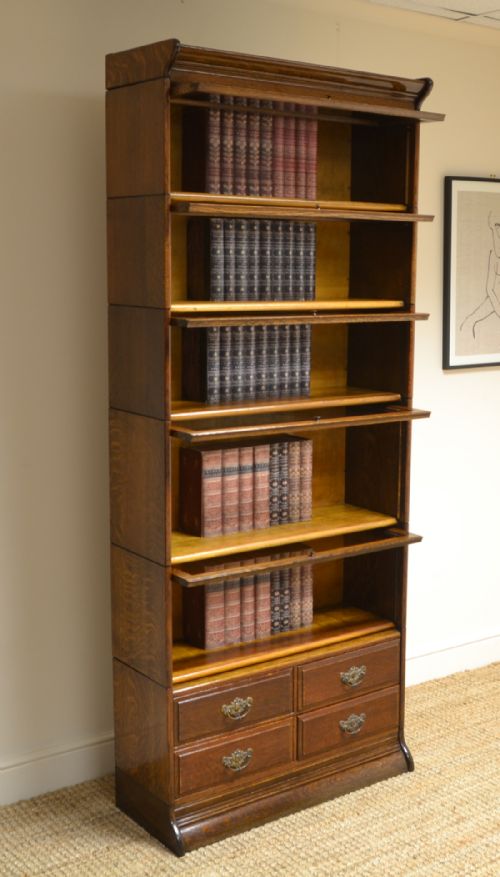fig 1. Huge Oak Antique Stacking Barristers Bookcase