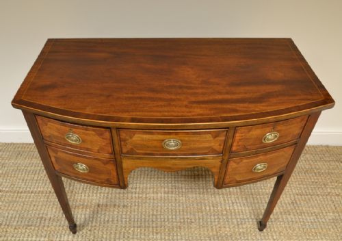 fig 2. Victorian Bow Fronted Mahogany Antique Side Table