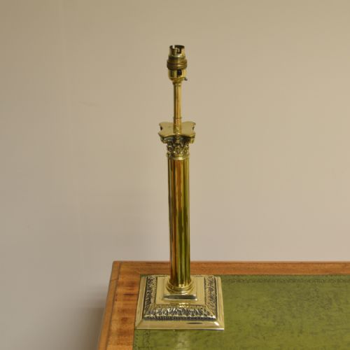 Large Solid Vintage Brass Lamp Base