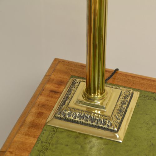 fig 1. Large Solid Vintage Brass Lamp Base