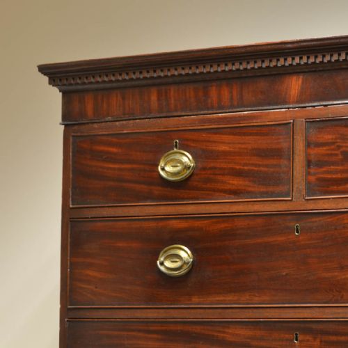 fig 2. Stunning Georgian Cuban Mahogany Antique Chest on Chest