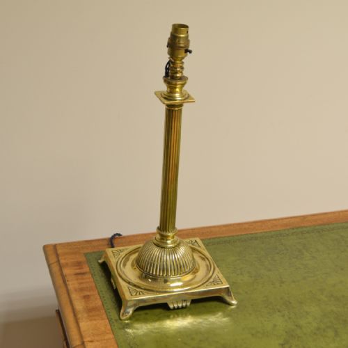 fig 2. Stunning Arts & Crafts Brass Antique Lamp