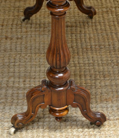 fig 2. Striking Quality Figured Walnut Large Antique Victorian Sutherland Table