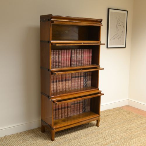 fig 1. Edwardian Mahogany Globe Wernicke Antique Stacking Bookcase