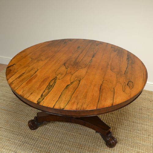 Striking Rich Rosewood Antique William IV Circular Antique Dining Table