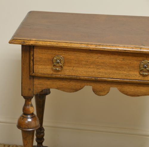 fig 2. Edwardian Oak Country House Antique Low Boy
