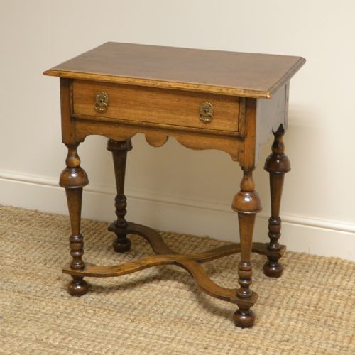 fig 3. Edwardian Oak Country House Antique Low Boy