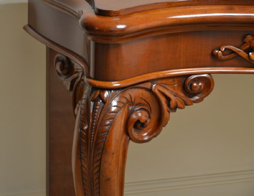 fig 2. High Quality Serpentine Mahogany Victorian Antique Console Table
