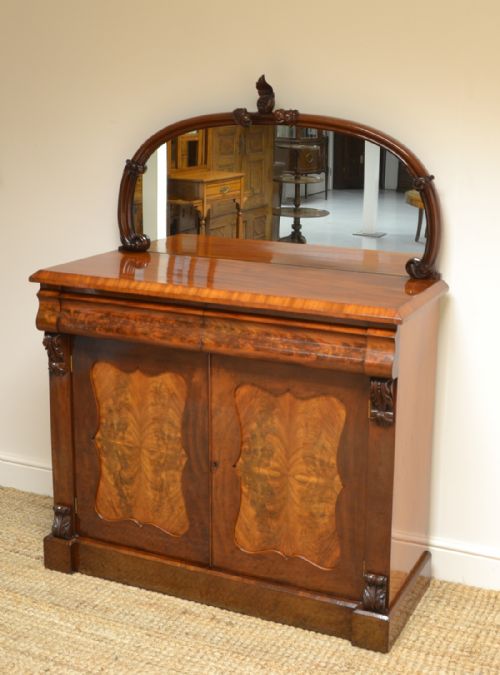Stunning Victorian Flamed Mahogany Antique Chiffonier