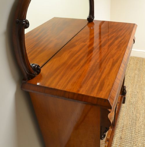 fig 1. Stunning Victorian Flamed Mahogany Antique Chiffonier