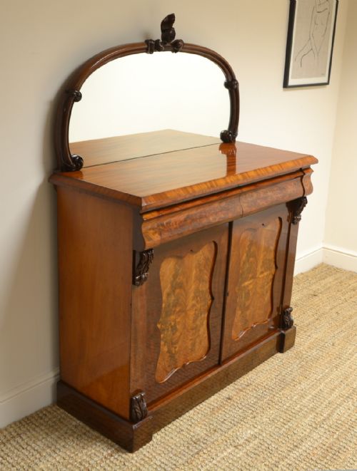 fig 3. Stunning Victorian Flamed Mahogany Antique Chiffonier