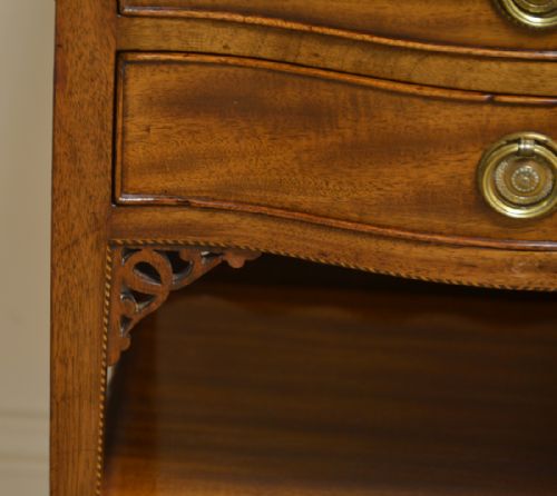 fig 3. Unusual Pair of Edwardian Mahogany Antique Bedside Tables
