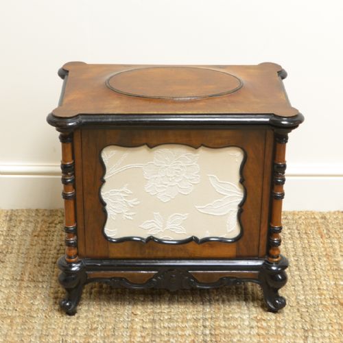 Elegant Victorian Walnut Antique Canterbury