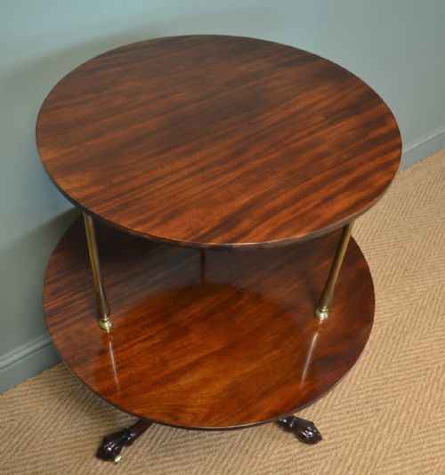 fig 2. Spectacular Quality Georgian Mahogany Antique Two Tier Occasional Table