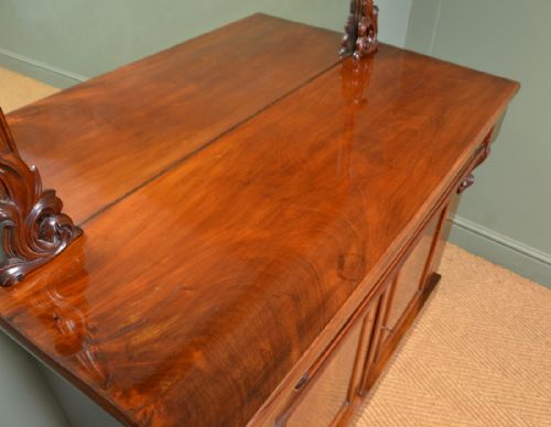fig 2. Splendid Figured Mahogany Victorian Mirrored Back Antique Chiffonier