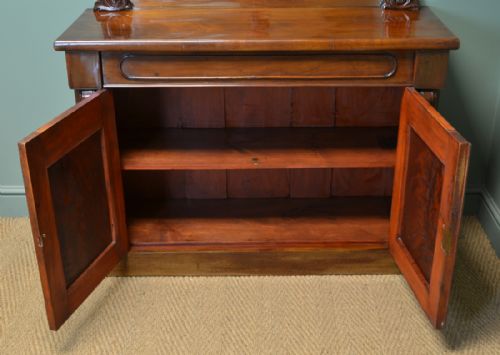 fig 3. Splendid Figured Mahogany Victorian Mirrored Back Antique Chiffonier
