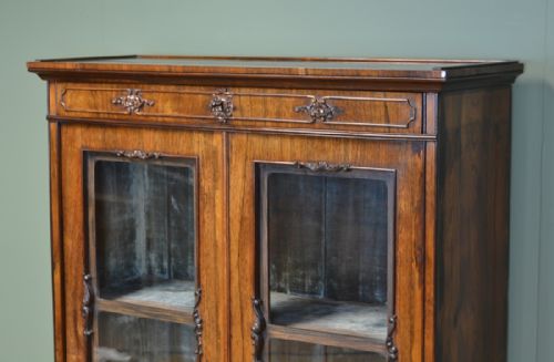 fig 2. Spectacular Victorian Rosewood Antique Display Cabinet