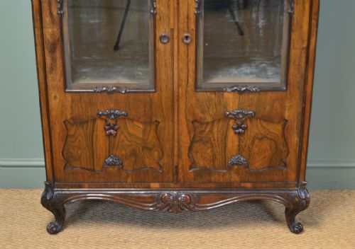 fig 3. Spectacular Victorian Rosewood Antique Display Cabinet