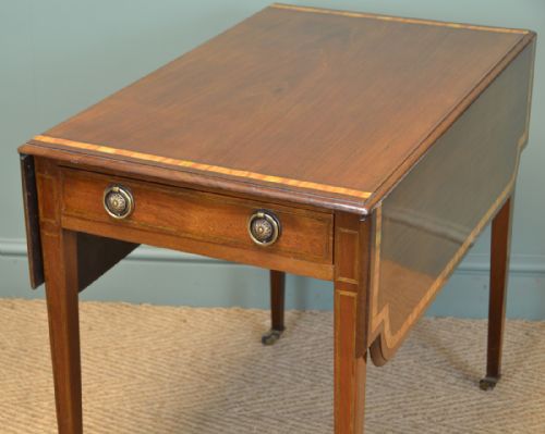 fig 1. Striking Victorian Mahogany Antique Drop Leaf Table