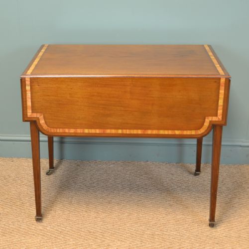 fig 2. Striking Victorian Mahogany Antique Drop Leaf Table
