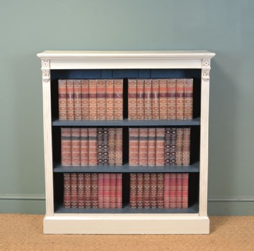 Quality Victorian Painted Antique Open Bookcase