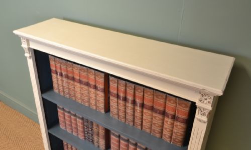 fig 2. Quality Victorian Painted Antique Open Bookcase