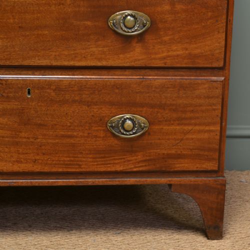 fig 2. Delightful Georgian Mahogany Cross Banded Antique Bureau