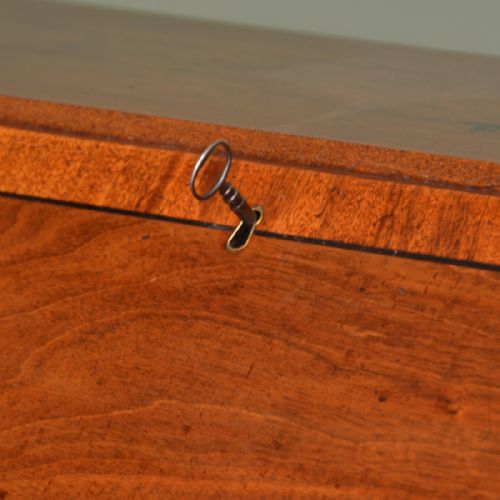 fig 3. Delightful Georgian Mahogany Cross Banded Antique Bureau