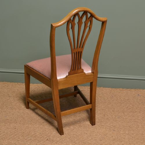 fig 2. Elegant Mellow Mahogany Edwardian Hepplewhite Design Antique Dining Chairs