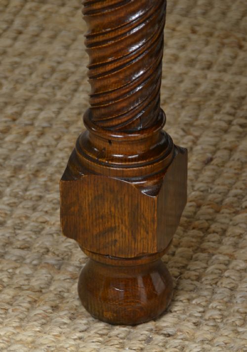 fig 3. Quality Large Victorian Solid Oak Extending Antique Dining Table