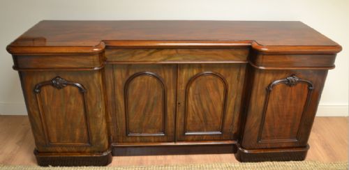 fig 3. Magnificent Large Four Door Victorian Figured Mahogany Antique Sideboard