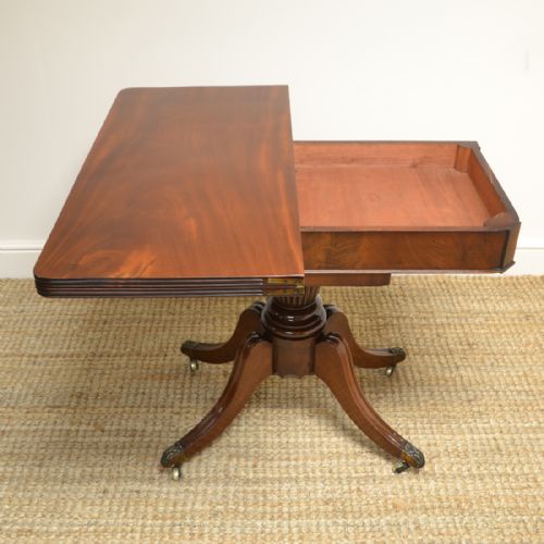 fig 1. Regency Mahogany Antique Tea Table