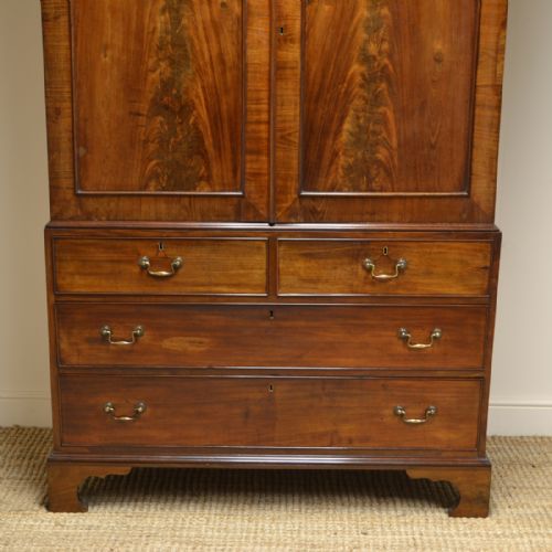fig 1. Country House Georgian Mahogany Antique Linen Press