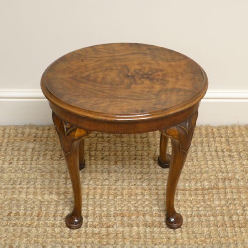 Small Figured Walnut Edwardian Antique Coffee Table