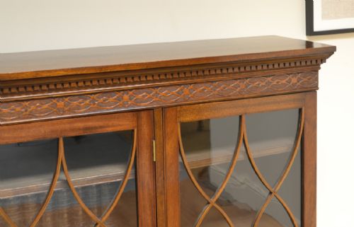 fig 2. Stunning Wylie & Lochhead 4 Door Edwardian Walnut Antique Bookcase