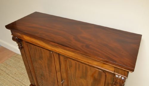 fig 3. Spectacular Figured Mahogany Victorian Antique Cupboard