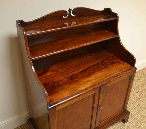 fig 2. Unusual Small Waterfall Mahogany Antique Chiffonier Bookcase