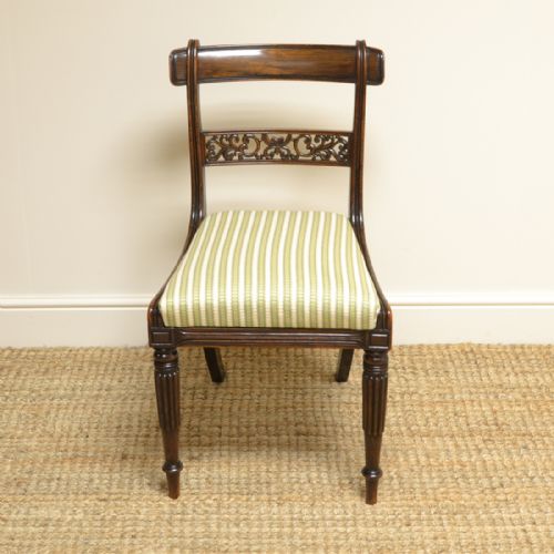 fig 3. High Quality Set of Eight Regency Walnut Antique Dining Chairs